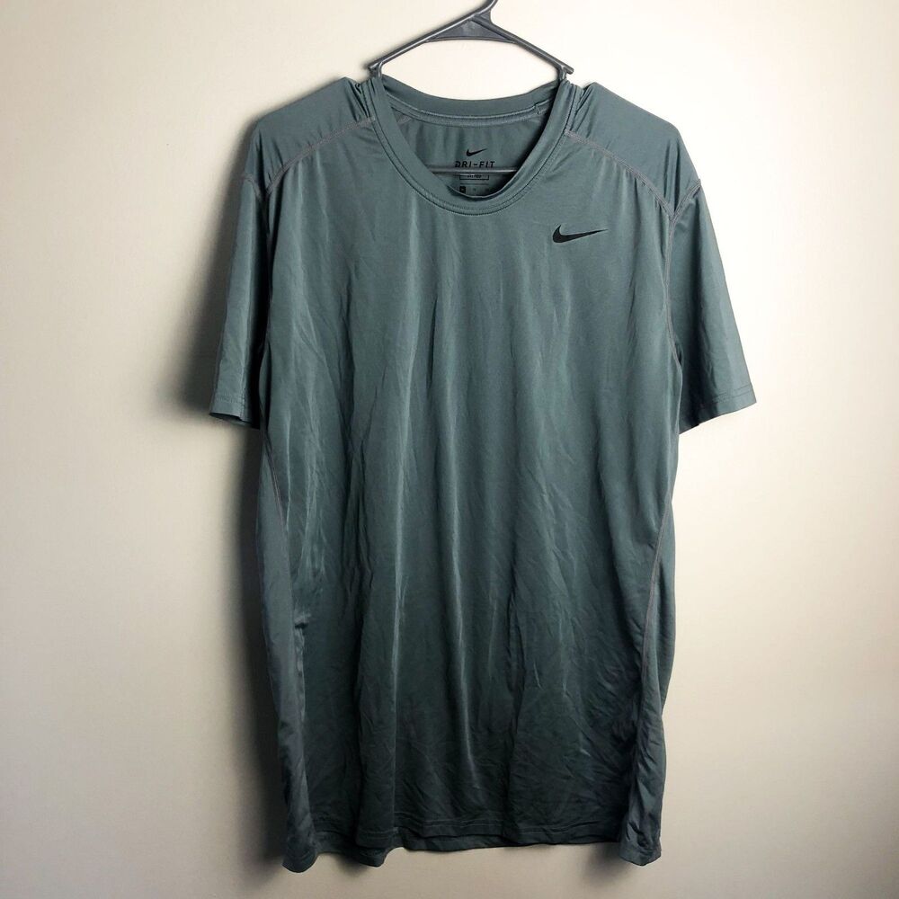 Nike Dri Fit Crewneck Base Layer Lightweight Gray t shirt XLarge